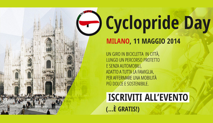 Locandina Cyclopride Milano 2014.