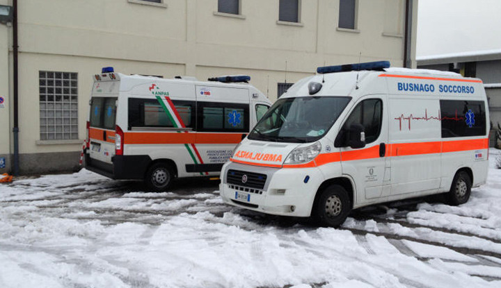 Emergenza Neve Monza Ambulanze ANPAS 12 febbraio 2013.