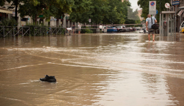 Emergenza esondazione fiume Lambro Milano 2014.