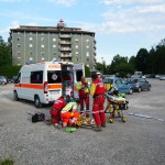 Busnago Soccorso trasferimento paziente ESA elisoccorso bergamo in avaria 220610