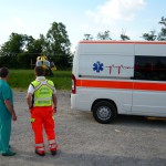 Busnago Soccorso trasferimento paziente ESA elisoccorso bergamo in avaria 220610