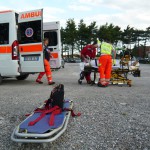 Busnago Soccorso trasferimento paziente ESA elisoccorso bergamo in avaria 220610