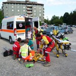 Busnago Soccorso trasferimento paziente ESA elisoccorso bergamo in avaria 220610