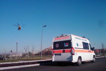 Intervento congiunto Elisoccorso a Trezzano Rosa.