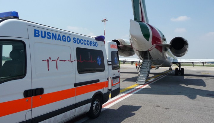 MEDEVAC Trasferimento Aereo 290609 Busnago Soccorso Misericordia Salerno