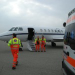 Volo Sanitario con aeromobile di stato Falcon50 Busnago Soccorso