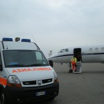 Volo Sanitario con aeromobile di stato Falcon50 Busnago Soccorso