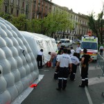 Montaggio PMA Milano City Marathon 2010 Busnago Soccorso SVS Livorno Misericordia Milano