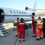 Volo Sanitario con aeromobile di stato Falcon50 Busnago Soccorso