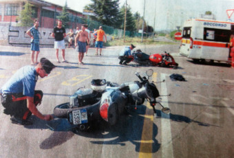 Incidente mortale tra moto a Mezzago avvenuto il 16 agosto 2012.