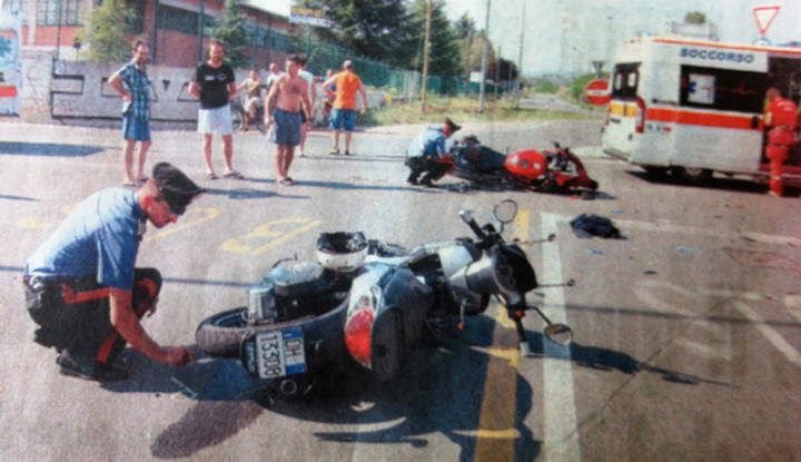 Incidente mortale tra moto a Mezzago avvenuto il 16 agosto 2012.