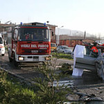 Intervento 118 di Busnago Soccorso Onlus su incidente a Osnago
