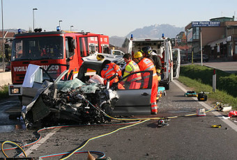 Incidente stradale ad Osnago.
