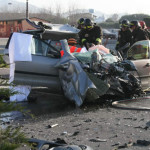 Intervento 118 di Busnago Soccorso Onlus su incidente a Osnago