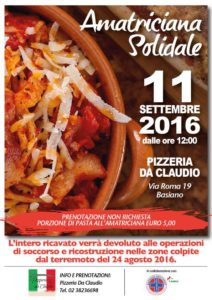 Domenica 11 settembre 2016 "Amatriciana Solidale"